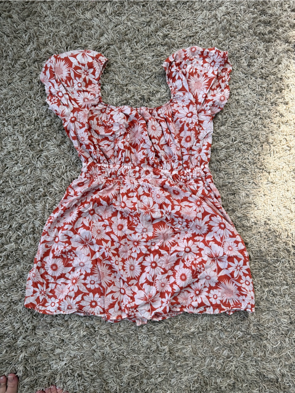 Floral Square-Neck Women's Dress